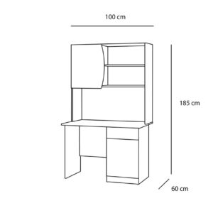 Alternative view of مكتب خشب 100×185سم  HOD-102