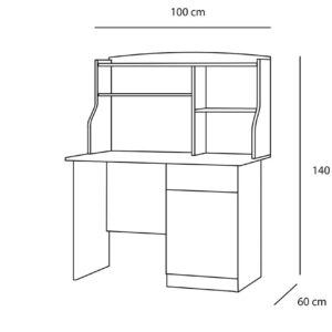 Alternative view of مكتب خشب 100×140 سم  HOD-104
