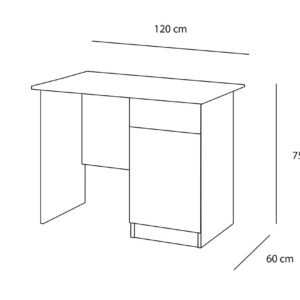 Alternative view of مكتب خشب 120× 75 سم  HOD-123