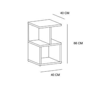 Alternative view of ترابيزة جانبية 40×66 سم - LCT 402