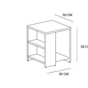 Alternative view of ترابيزة جانبية 50×58 سم - LCT 501