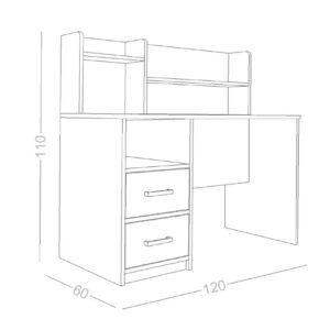 Alternative view of مكتب خشب 120× 110 سم  HOD 127