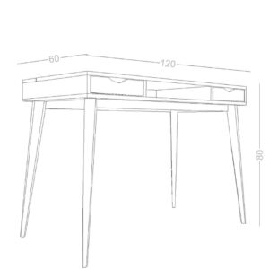 Alternative view of مكتب معدني 120× 80 سم HOD 129