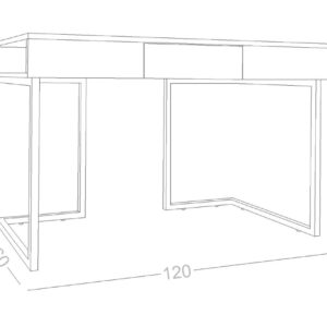 Alternative view of مكتب معدني 120× 80 سم HOD 1210