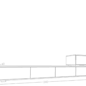 Alternative view of ترابيزة تليفزيون 240× 60 سم - LCD 241