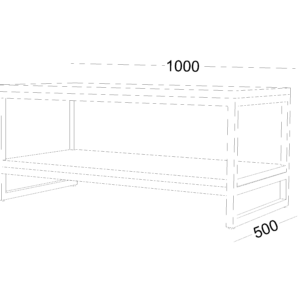 Alternative view of ترابيزة انتريه 100×45 سم - LCT 201