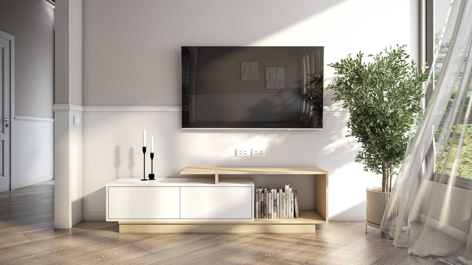 ترابيزة تليفيزيون 180 × 50 سم - LCD 182