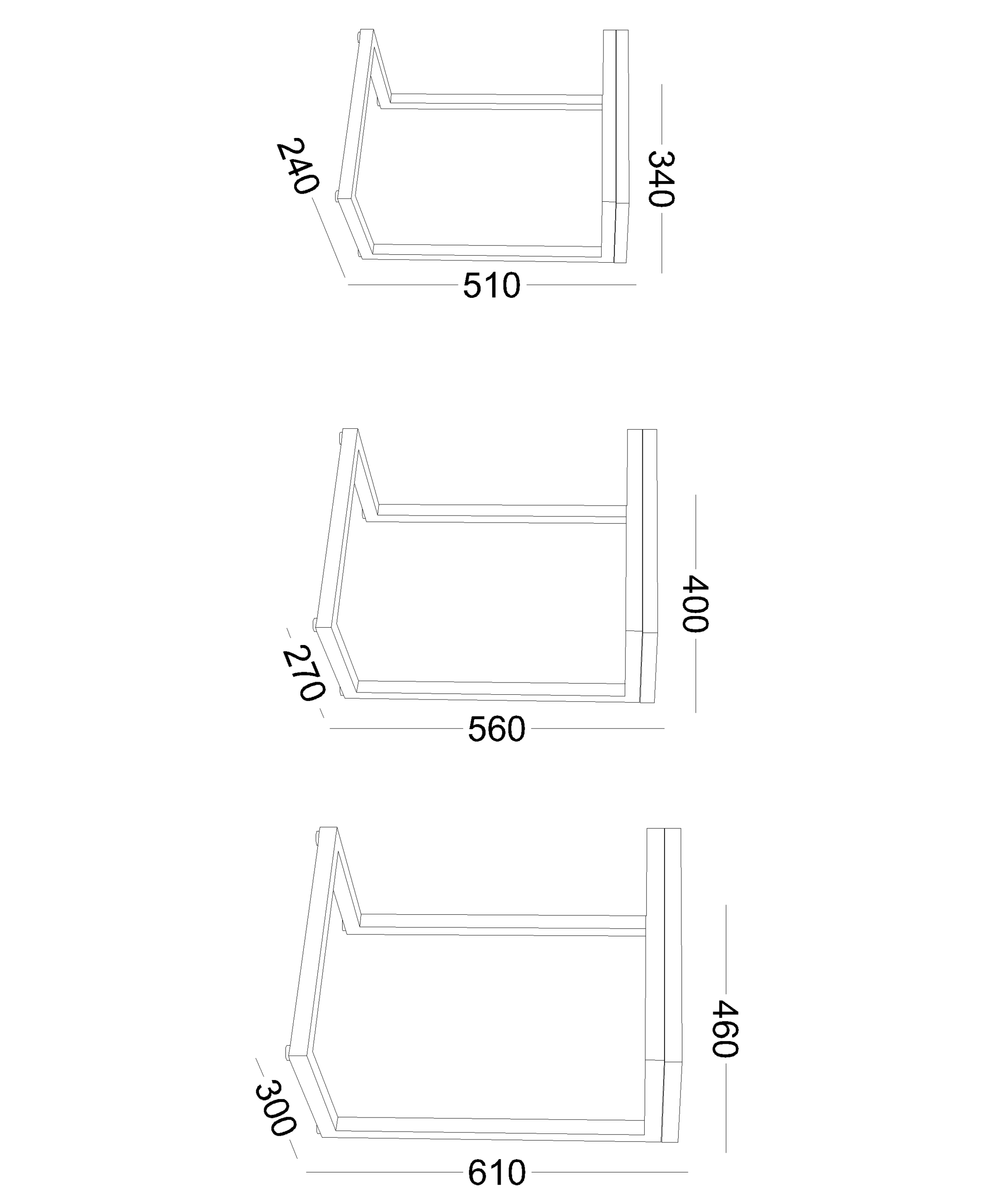 طقم ترابيزة 3 قطع متداخله خشب MDF ومعدنLCT 461 - الصورة 2